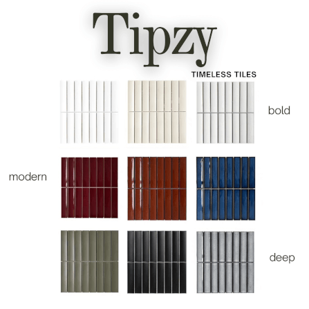 โมเสค TIMELESS TILES รุ่น TIPZY 27.5X29.6 ซม. RED WINE ผิวเงา กระเบื้องผนัง_2